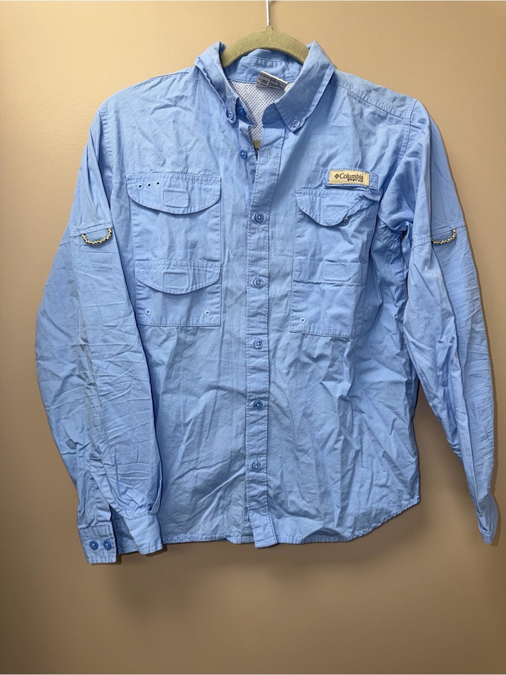 Columbia PFG Sky Blue Performance Fishing Shirt